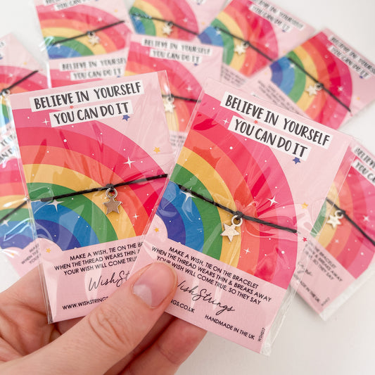 12 x WishStrings ‘Believe in Yourself, You Can Do It’ Design | RRP £3.99 Each | Fantastic Margins | Limited Stock
