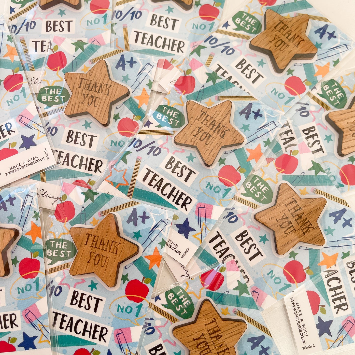 12 x Best Teacher ‘Thank You Star’ Pocket Hugs | RRP £3.99 Each | Fantastic Margins | Limited Stock