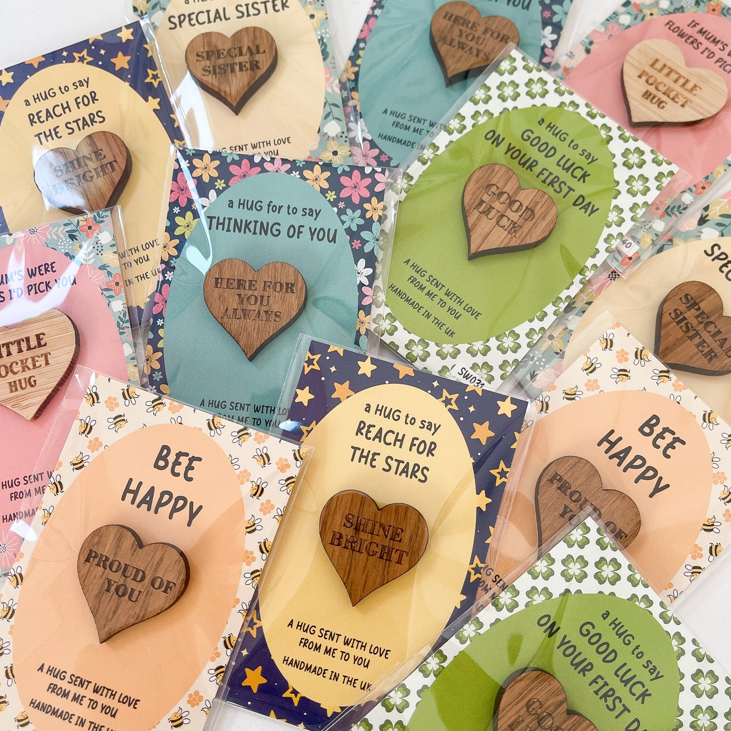 12 x Mixed Pocket Hugs | Assorted Designs | RRP £3.99 Each | Fantastic Margins | Limited Stock