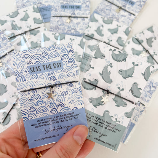 12 x WishStrings Waves ‘Seas the Day’ & Seal Designs | RRP £3.99 Each | Fantastic Margins | Limited Stock
