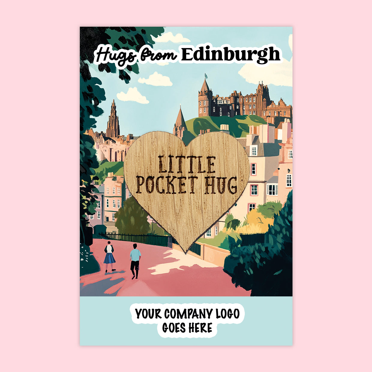 Bespoke Pocket Hug – “Hugs from” | Personalised Souvenir with Your Logo