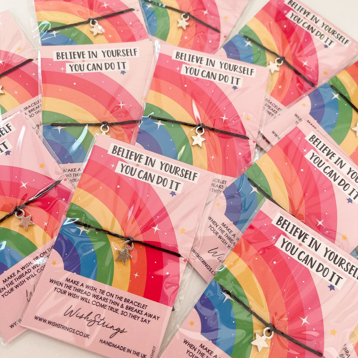 12 x WishStrings ‘Believe in Yourself, You Can Do It’ Design | RRP £3.99 Each | Fantastic Margins | Limited Stock