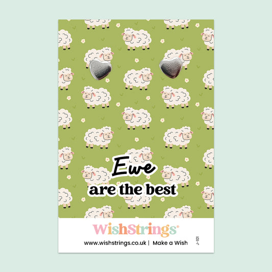Ewe Are the Best - Heart Stud Earrings | J101