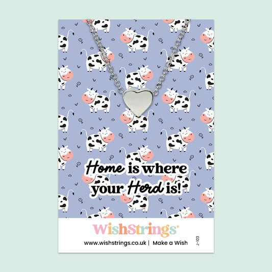 Home is Where Your Herd Is - Heart Necklace - J103