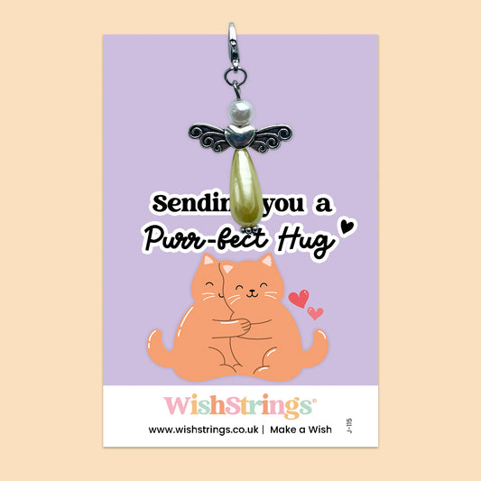 Cats Leave Paw Prints on Our Hearts - Wish Angels, Clip on Keepsake | J115