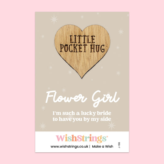 Flower Girl - Oak Pocket Hug Token | J198