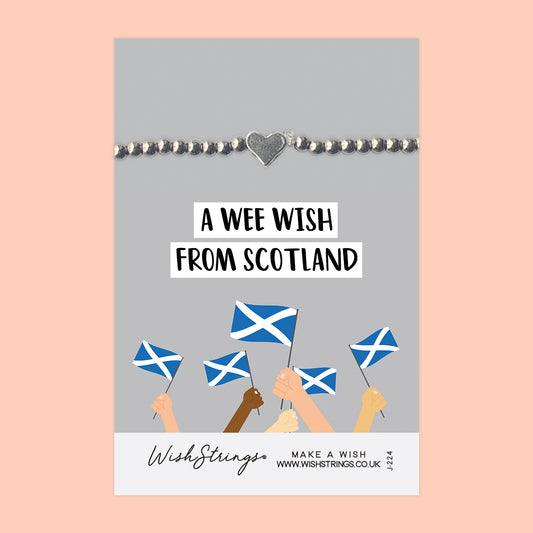 A Wee Wish, from Scotland - Heart Beaded Bracelet - J224