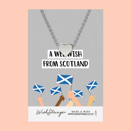 A Wee Wish, from Scotland - Heart Necklace - J224