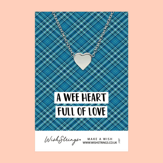 Wee Heart, Scottish - Heart Necklace - J327