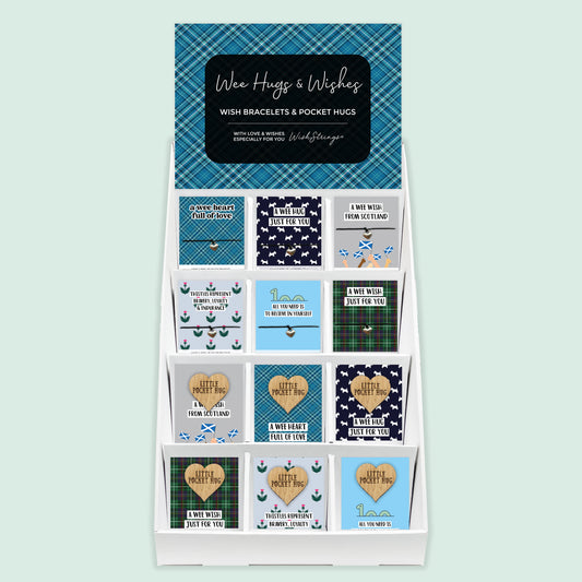 Scottish WishStrings & Pocket Hugs - Pre-filled Counter Display Stand
