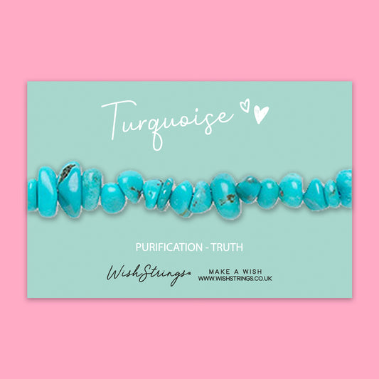 TURQUOISE - Gemstone Chip Bracelet