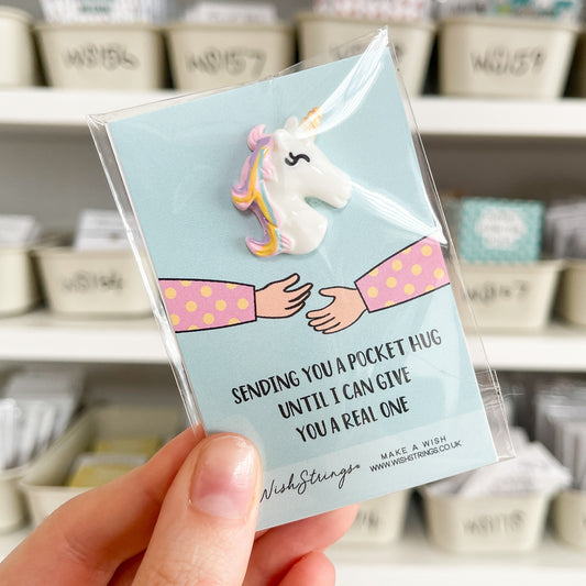 SALE - Unicorn, Resin Pocket Hug - S090