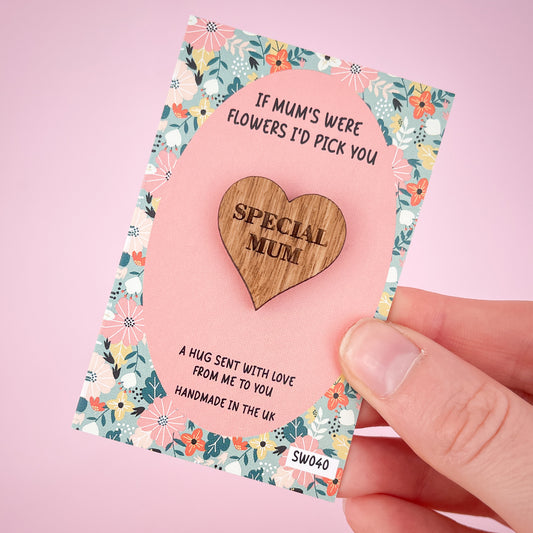 Mum's Flowers - Pocket Hug Token - SW040