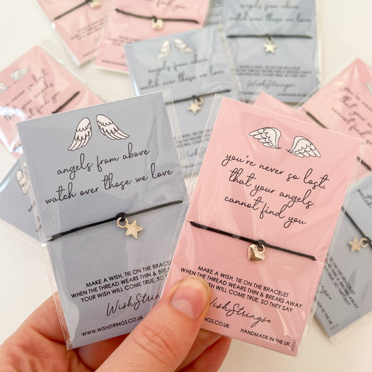 12 x Angel Quote WishStrings | ‘Angels Always Find You’ & ‘Angels Watch Over Those We Love’ Designs | RRP £3.99 Each | Fantastic Margins | Limited Stock