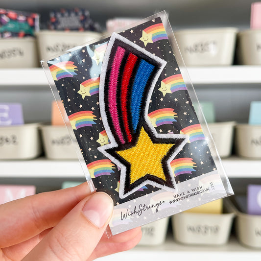 SALE - Shooting Star, Iron on Patch - S010