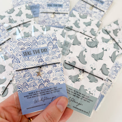 12 x WishStrings Waves ‘Seas the Day’ & Seal Designs | RRP £3.99 Each | Fantastic Margins | Limited Stock