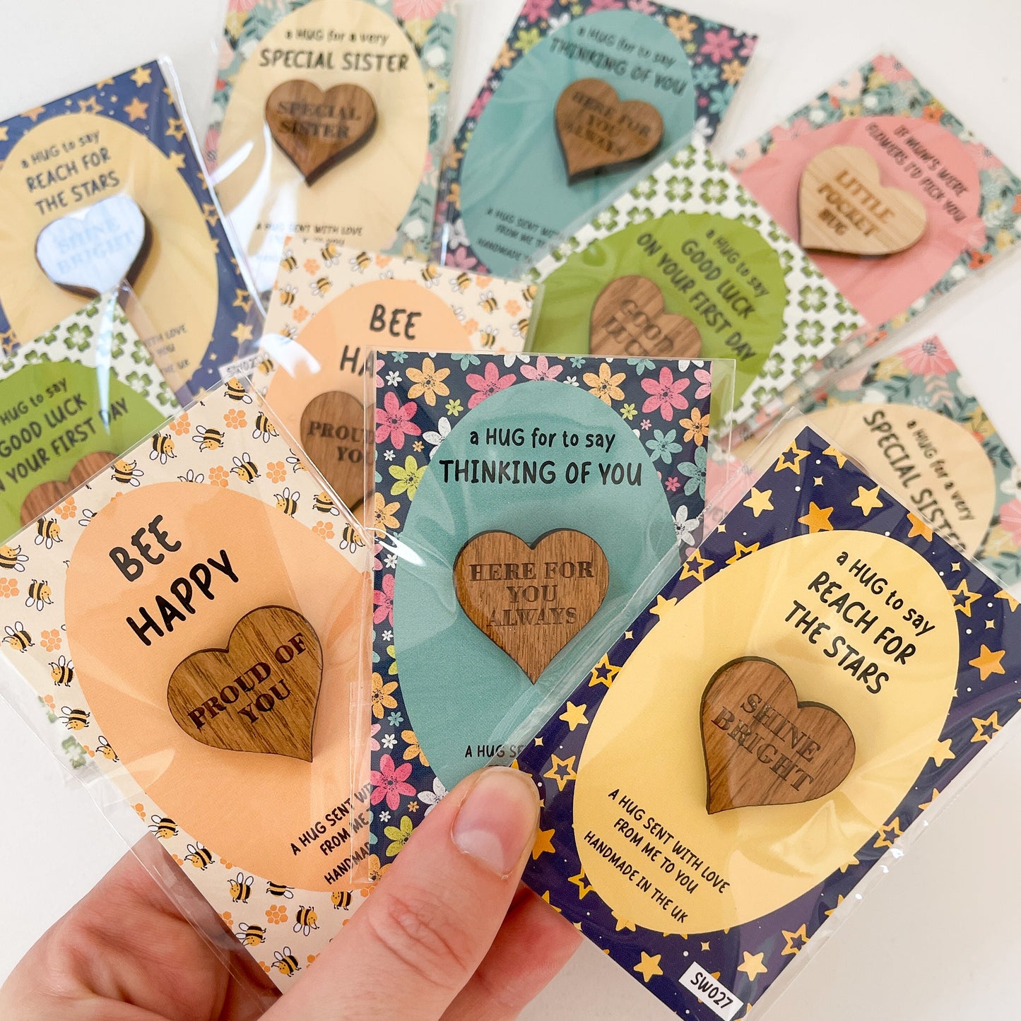 12 x Mixed Pocket Hugs | Assorted Designs | RRP £3.99 Each | Fantastic Margins | Limited Stock