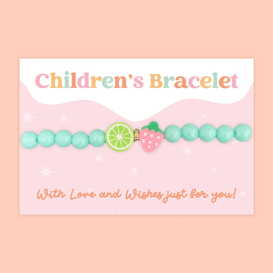 Fruit Charms - Children's Beaded Bracelet (CB008)