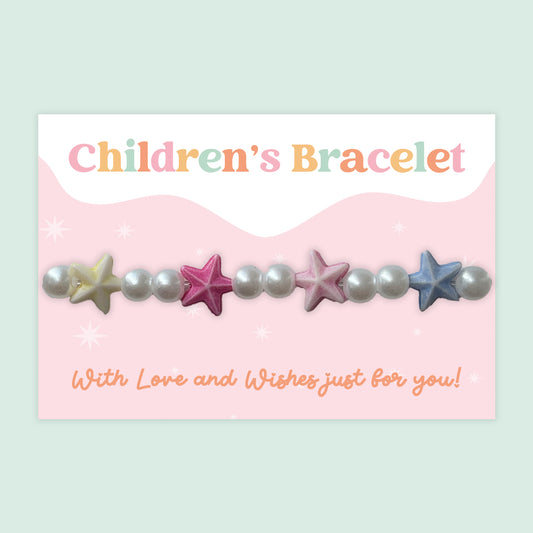 Rainbow Stars - Children's Beaded Bracelet (CB016)