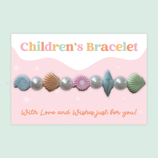 Seashells - Children's Beaded Bracelet (CB028)