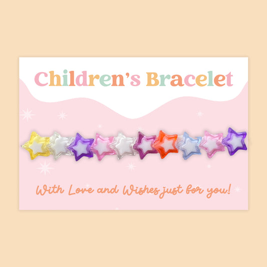 Rainbow Stars - Children's Beaded Bracelet (CB040)