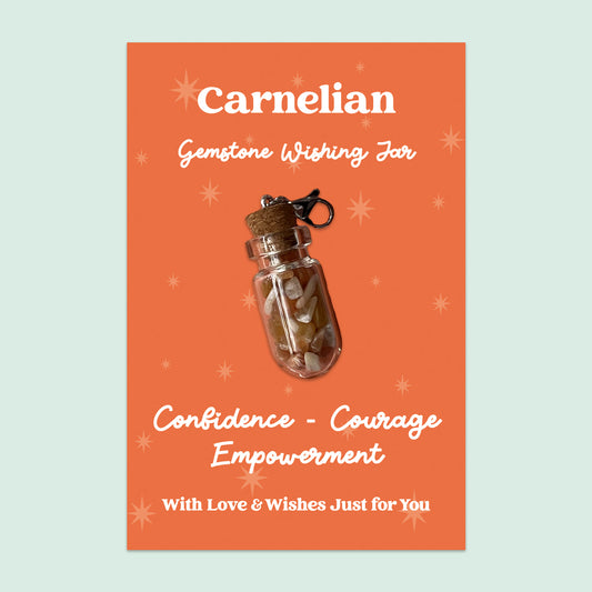 Carnelian Wishing Jar – Clip-On Keepsake | GS012