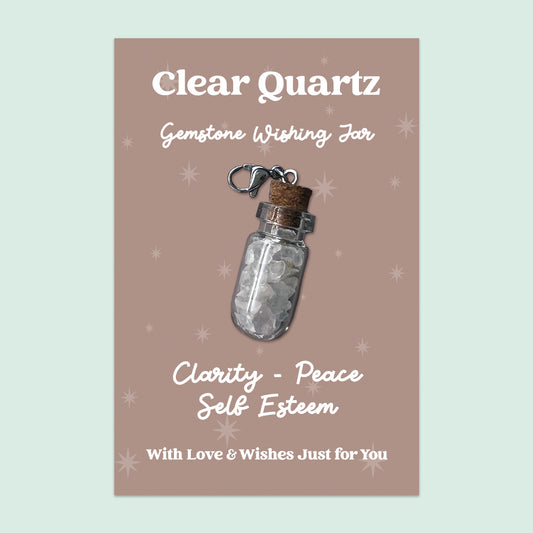 Clear Quartz Wishing Jar – Clip-On Keepsake | GS018