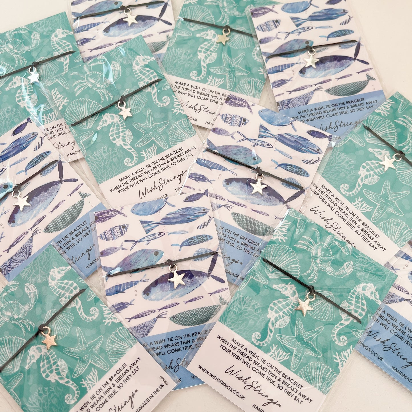 12 x WishStrings Seahorse & Fish Designs | RRP £3.99 Each | Fantastic Margins | Limited Stock