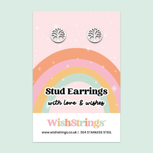 Tree of Life Stud Earrings | 304 Stainless Steel | E006