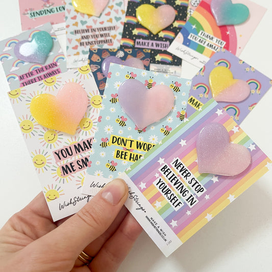 12 x Resin Pocket Hug Heart Keepsakes | Mixed Positive Affirmation Designs | RRP £3.99 Each | Fantastic Margins | Limited Stock