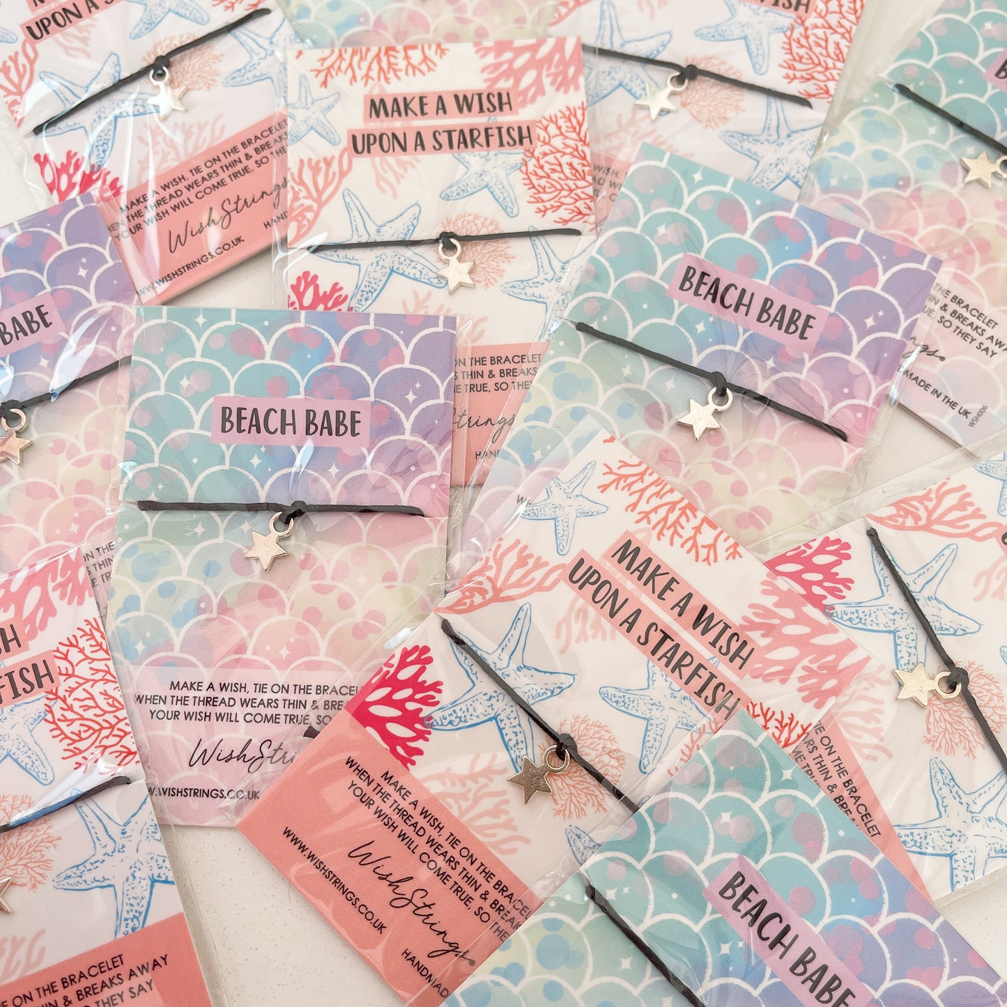 12 x WishStrings Starfish & Mermaid Designs | RRP £3.99 Each | Fantastic Margins | Limited Stock
