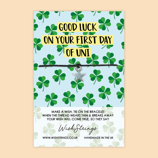 SALE - Good Luck on Your First Day of Uni - WishStrings Wish Bracelet - FL008
