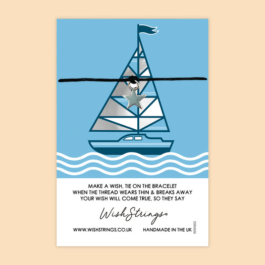 SALE - Sailboat Design - WishStrings Wish Bracelet - FL013