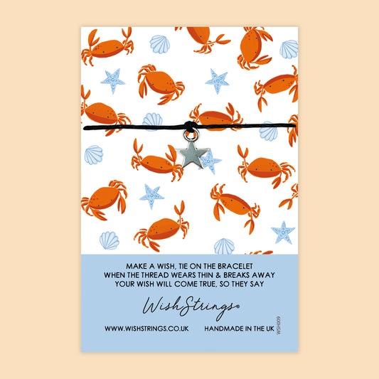 SALE - Crab Design - WishStrings Wish Bracelet - FL020