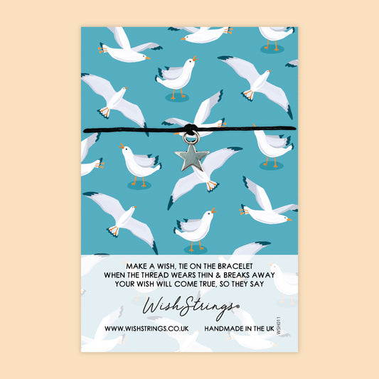 SALE - Seagull Design - WishStrings Wish Bracelet - FL022