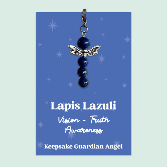 Lapis Lazuli Crystal Gemstone | Guardian Angel Clip Charm | GS064