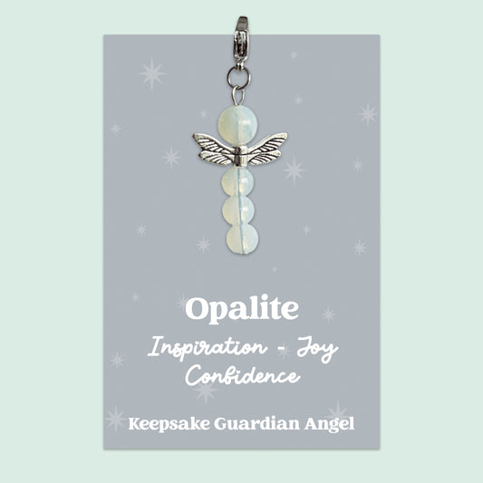 Opalite Crystal Gemstone | Guardian Angel Clip Charm | GS041