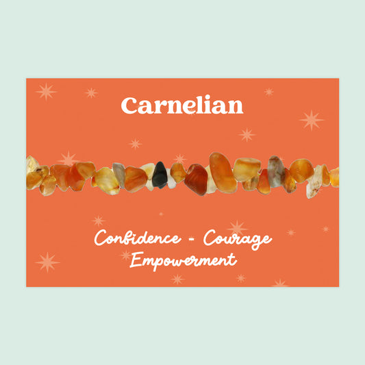 Carnelian - Gemstone Chip Bracelet - GS007