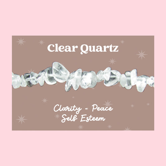 Clear Quartz - Gemstone Chip Bracelet - GS013