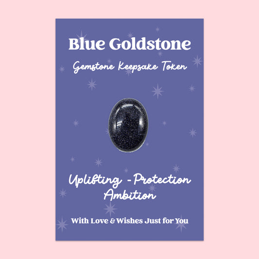 Blue Goldstone Gemstone Keepsake Token | GS022