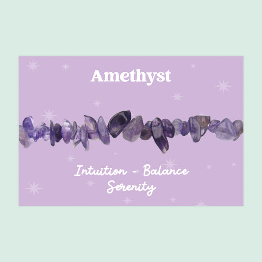 Amethyst - Gemstone Chip Bracelet - GS042