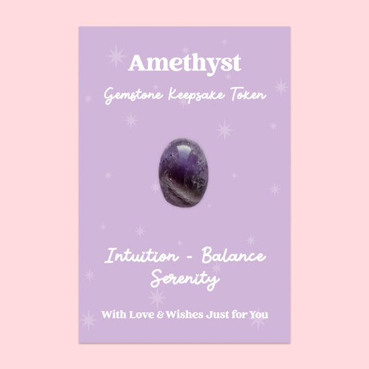 Amethyst Gemstone Keepsake Token | GS045