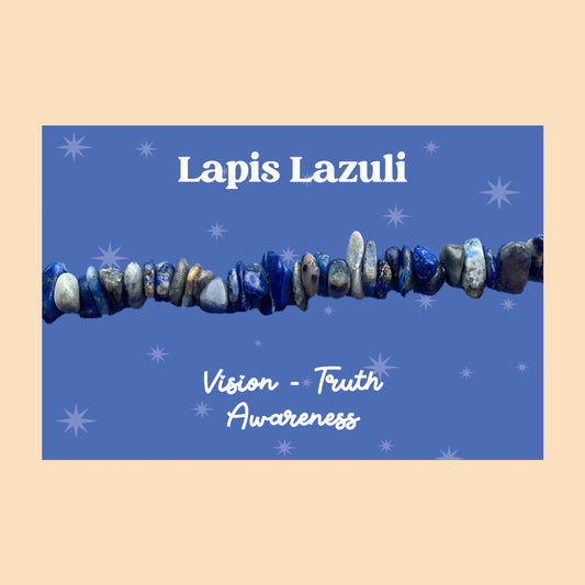 Lapis Lazuli - Gemstone Chip Bracelet - GS060
