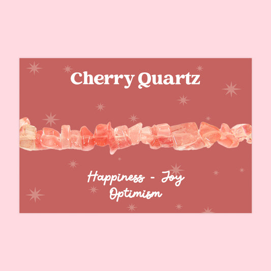 Cherry Quartz - Gemstone Chip Bracelet - GS066