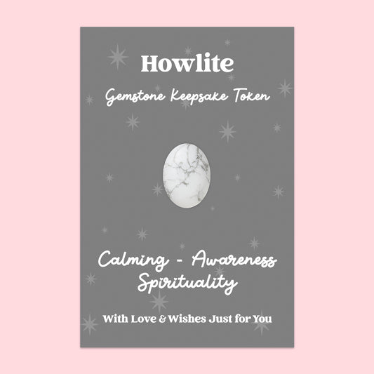 Howlite Gemstone Keepsake Token | GS075