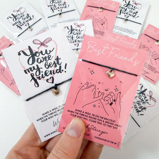 12 x WishStrings ‘You Are My Best Friend’ & ‘Best Friends Pinky Promise’ Designs | RRP £3.99 Each | Fantastic Margins | Limited Stock