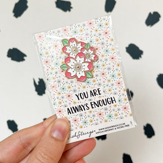 Flower Enamel Pin Badge - S035