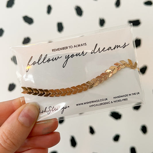 SALE - Follow Your Dreams, Anklet - S051
