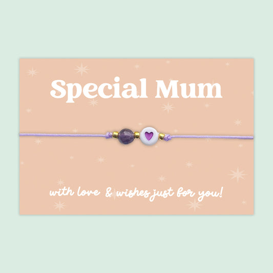 Special Mum - Heart Adjustable Friendship Bracelet - J008FB