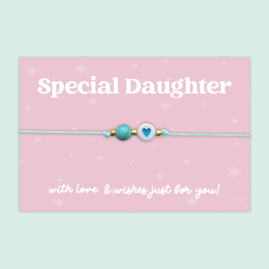 Special Daughter - Heart Adjustable Friendship Bracelet - J013FB